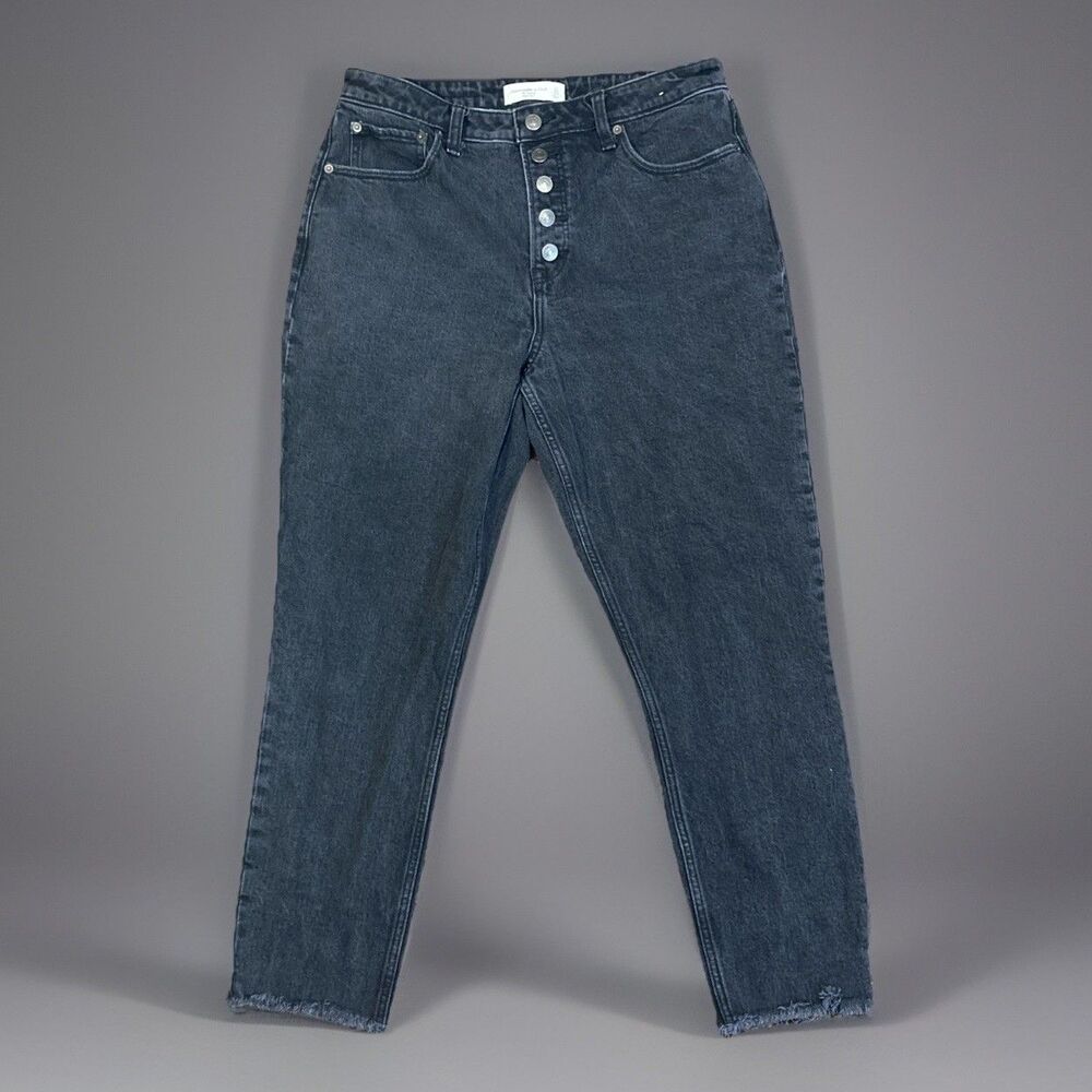 Abercrombie & Fitch The Skinny High Rise Faded Black Jeans Women’s Size 31 / 12